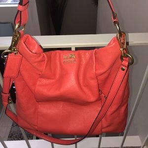 Papaya (not red) Coach shoulder bag!